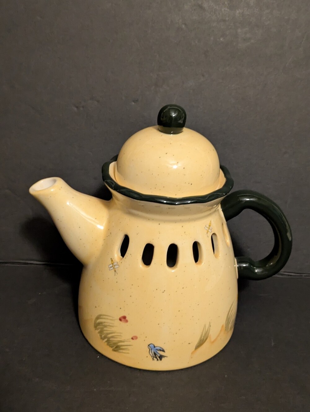 Teapot Home Decor Tea Light Or Jar Candle Topper 7.5 x 7.5